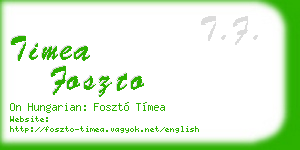 timea foszto business card